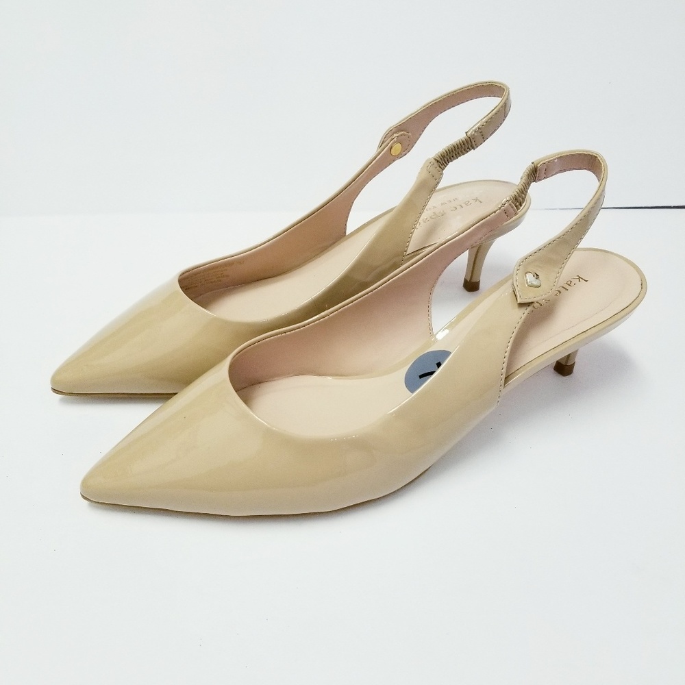 Kate Spade Slingback Nude Heels Shiloh - Picture 1 of 7